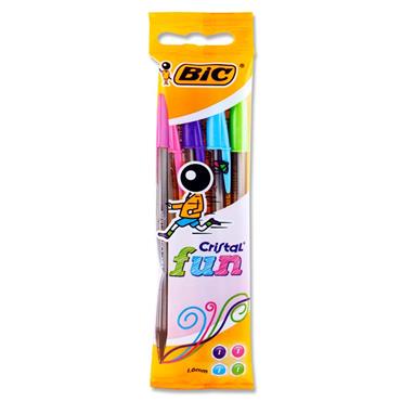 Bic Crystal Pens Fun 4Pck