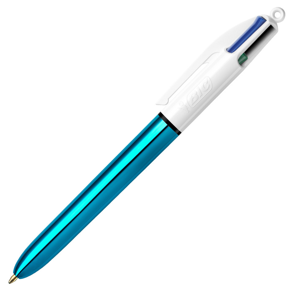 Bic 4 Colour Pen Shine Single Blue