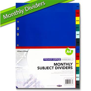 Subject Dividers Monthly